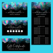 Holographic Alcohol Ink Modern Business Suite