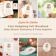 Cute Hedgehog Fall Woodland Collection 