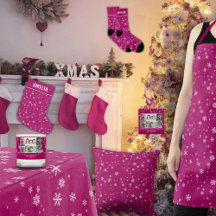 Purple Snowflake Pattern Christmas Home Decor