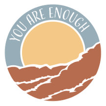 You Are Enough Self Love Motivational Quote Logo