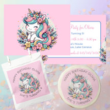 Little Girl's Unicorn Birthday Party