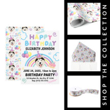 Siberian Husky Birthday Party Supplies 