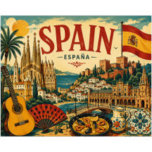 Vintage Spain Travel Art