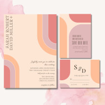 Peach Fuzz Bold Abstract Wedding