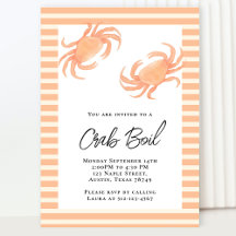 Crab Boil Invitation