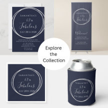 60 Fabulous Birthday Party Supplies Navy Silver