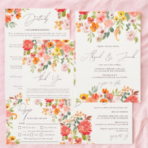 Boho fall rustic hand painted floral wedding