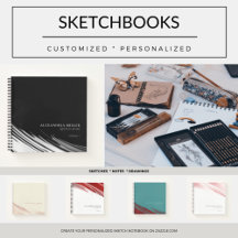 Sketchbook Notebooks   Modern Minimalist Artistic 