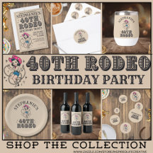 Retro Western Cowgirl 40th Rodeo Birthday Party
