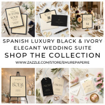 Spanish Luxury Black & Ivory Elegant Wedding Suite
