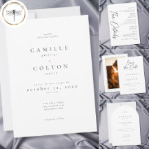 Elegant Black White Minimalist Wedding