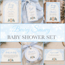 Beary Snowy Baby Shower Collection 