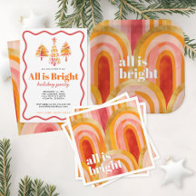 All is Bright Whimsical Happy Christmas