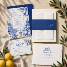 Toile de Jouy Italian Coastal Wedding Collection