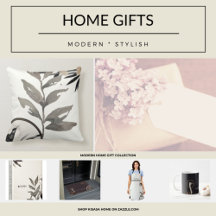 Home Gifts   Cream & Gray Artistic Watercolor