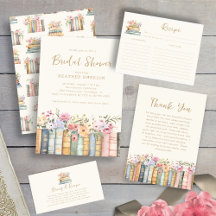 Books and Wildflowers Bridal Shower Collection