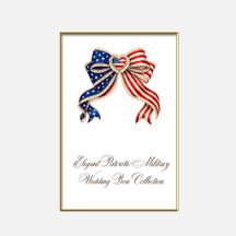 Elegant Patriotic Military Wedding Bow Collection