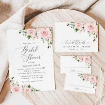 Blush Flowers Bridal Shower Collection