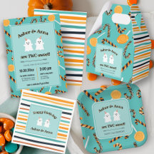 Retro Teal and Orange Halloween Candy Theme