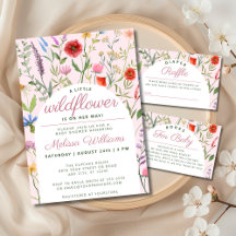 A Little Wildflower Pink Girl Baby Shower