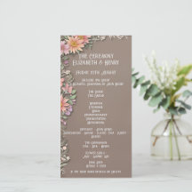 Whimsical Wildflower Wedding Ceremony Invitation