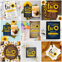 Little Sunflower 2nd Birthday Party Collection