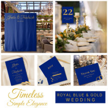 Timeless - Royal Blue and Gold Simple Elegance