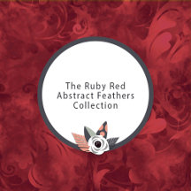 The Ruby Red Abstract Feathers Collection