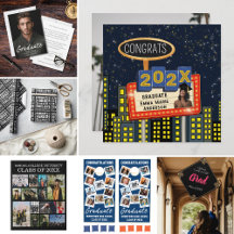 Graduate! Announcements Cap Toppers Banners Gifts