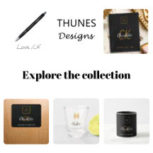 Business suplies black monograms