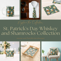 St. Patrick's Day Whiskey and Shamrocks Pattern