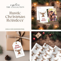 Rustic Christmas Reindeer Ornaments