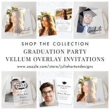 Graduation Party Vellum Overlay Invitations