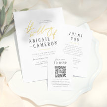 Modern Rustic Type Gold Lettering Photo Wedding