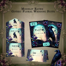 Moonlit Raven    Gothic Floral Wedding Suite.