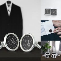 Bridal Party Wedding Cufflinks and Tie Bars