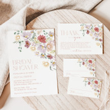 Colorful Flowers Bridal Shower Collection