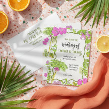 Funky Drawn Tropical Destination Wedding