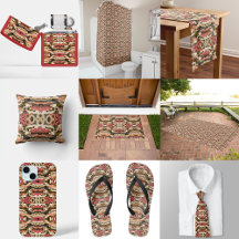 Southwestern Squiggly Wiggly Earth Tone Abstract