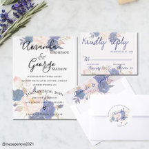 FAUX VELLUM FLORAL WEDDING COLLECTION