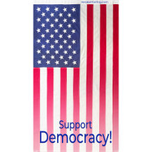 Support Democracy! American Flag - Vertical