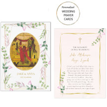 Orthodox Christian Wedding Prayer Cards 
