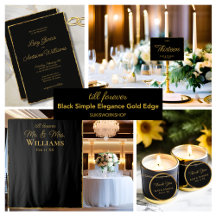 Till Forever - Black Simple Elegance Gold Edge