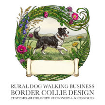Countryside Dog Walking Co Branding Border Collie
