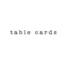 Table Number Cards