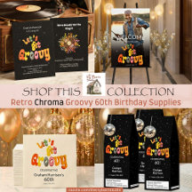 Retro Chroma Groovy Men's 60th Birthday Supplies