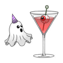 Halloween Ghosts and Spooky Cocktails