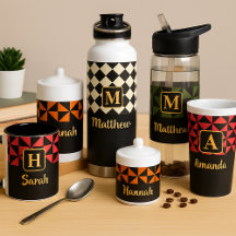 Duo Geo Tone Craft Drinkware – Personalized Name