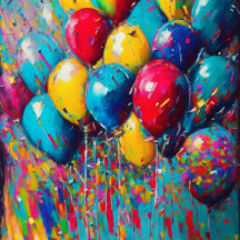 Colorful Balloons Birthday