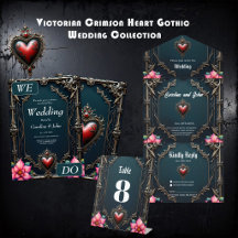 Victorian Crimson Heart Gothic Wedding Collection.